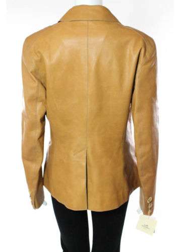 NWT HERMES PARIS Tan Long Sleeve Ready To Wear Deerskin Riding Jacket Sz IT 44 2017 Black Friday Deals